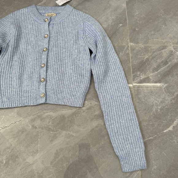 Women’s Jessica Simpson Faux Pearl Button Up Cardigan Knit Sweater Size XS - Picture 5 of 15